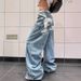 Y2K Retro Wide-Leg Jeans For Women – American Letter Print & Loose Fit (S-4XL, Bluish)_mkmklike.com