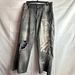 Men's Clothing Trendy Straight Leg Loose Jeans Women's Casual Pants Distressed Print Cropped Y2k For Formal & Casual_mkmklike.com