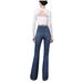 ELLE 2025 Winter High Waist Fleece Lined Flared Jeans For Women Thickened Warm Stretch Slim Fit Slimming Extended_mkmklike.com