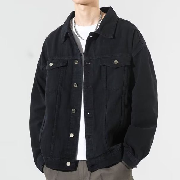 Men's Clothing Denim Jacket Men's Two Piece Hooded Contrast Color Style Trendy Loose Casual Jacket_mkmklike.com