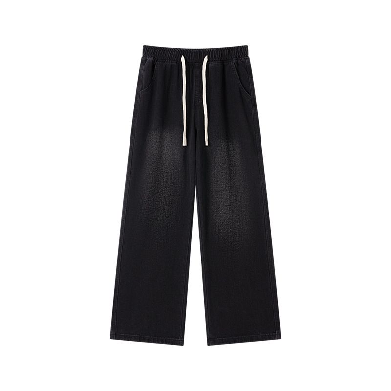 Men’s Relaxed Fit Straight-Leg Jeans – Vintage Washed, Casual Wide-Leg Trousers (S-4XL, Smoke Grey/Aged Blue/Dark Grey)_mkmklike.com