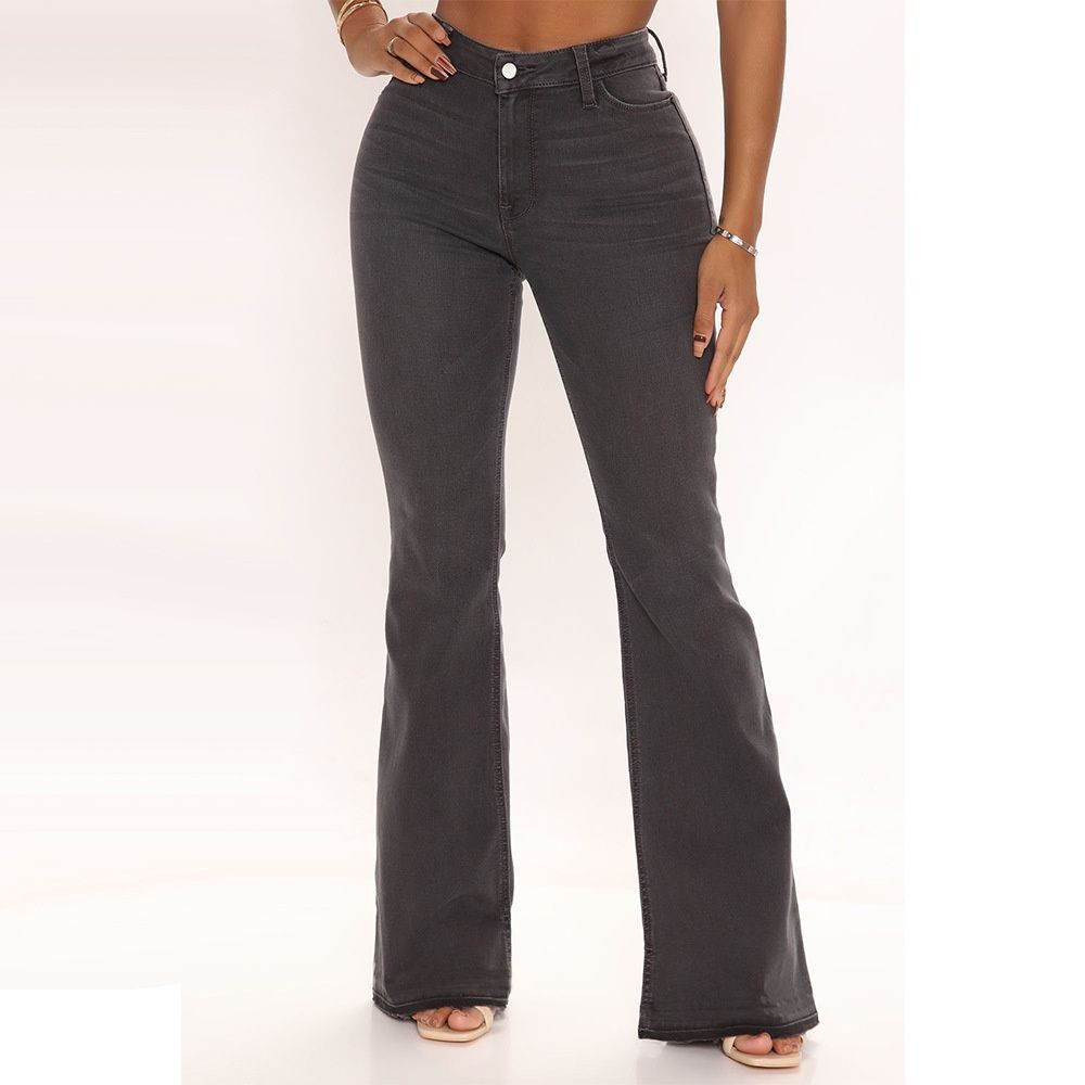 Flared Jeans, European And American Style, Butt-Lifting Slimming Pants, Women's Plus Size Long Pants For_mkmklike.com