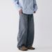 Men's Clothing Men's Straight Leg Jeans High Street Fashion Retro Trendy Brand Versatile Wide Leg Jeans For Men With Whiskers_mkmklike.com