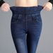 Elastic Waist High-Waisted Jeans For Women, New Spring And Autumn Slimming Stretch Tummy Control Plus Size Skinny Pants_mkmklike.com