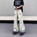 Vintage Washed Distressed Denim Jeans For Men & Women - Relaxed Fit Wide Leg High Street Straight Pants_mkmklike.com