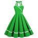 Women's Clothing retro patchwork waist big swing 50S dress tutu skirt _mkmklike.com