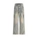 Pot-Indutrial Style Ditreed Wahed Ripped Jean Men' Vibe Trendy Brand Punk Niche Deign Split Patchwork Long_mkmklike.com