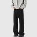 2025 Spring/Summer Trendy Basic Solid Color Straight-Leg Pants, Casual Long Pants For Men And Women, Hong Kong Style_mkmklike.com