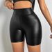 Women's Clothing PU Leather Pants Women Sexy Hot Pants Nightclub Pants European Leather Shorts_mkmklike.com