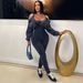 K Fashionable Women's Vintage Sexy Off Shoulder Tight Jumpsuit New_mkmklike.com