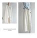 White 26 Women's New Spring-summer Pure Cotton White Denim Wide-leg Curved Long-leg Casual Pants For Women_mkmklike.com