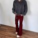 Men's High Waist Flared Jeans - Stretchy Comfort Fit, Red Leopard Print, Wide Leg Trousers For Casual Streetwear_mkmklike.com