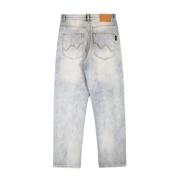 Men's Straight Leg Jeans For Autumn - Comfortable Casual Denim Pants With Embroidered Pocket, Versatile For Daily Wear_mkmklike.com