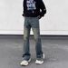 Nordmann European And American Retro High Buttoned Jeans For Men With Zipper Design, Niche Hip-Hop Street Style Slimming Long_mkmklike.com