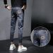 Men's Clothing Men's summer new thin elastic retro slim fit casual trendy nine point pants_mkmklike.com