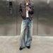 Series 05 Washed Blue Straight Loose Jeans – Cleanfit A-Line Denim For Men & Women – Vintage-Inspired Relaxed Fit_mkmklike.com