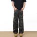 Men's Clothing Unisex Camouflage Print Jeans Loose Straight Leg Wide Leg Washed Distressed Vintage American High Street Style Trendy Clothing_mkmklike.com