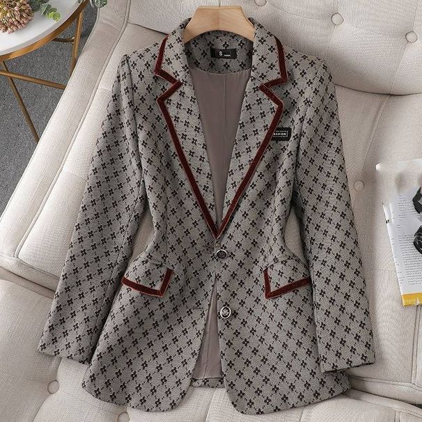 Women's Clothing Socialite Elegant Style Suit Two-piece Spring And Autumn Printed Suit_mkmklike.com