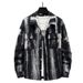 Men's Clothing Retro Denim Jacket For Men – Oversized Workwear Coat With Relaxed Fit, Notched Collar & Contrast Stitching (5XL-11XL, Black)_mkmklike.com