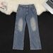 Men's Clothing 2025 Heavyweight All Match Retro Flared Pants Trendy Brand Loose Straight Wide Leg Pants_mkmklike.com