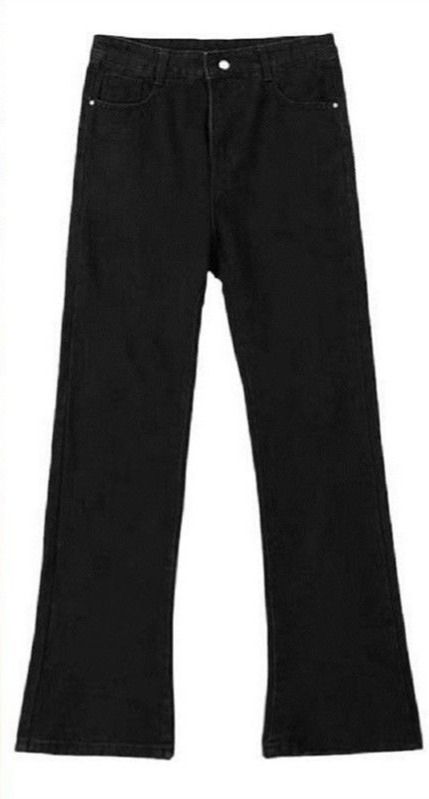 Men’s CleanFit Black Relaxed Jeans – Slim Straight-Leg Denim Pants With Subtle Flare, Mid-Rise Cotton Blend (S-3XL, Washed Black, Stretch Comfort)_mkmklike.com