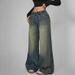 Hot Sale Elastic Waist Elastic Jeans Men's Couple Autumn And Winter Retro Street Casual Straight Wide Leg Pants_mkmklike.com
