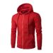 Men's Clothing New Spring and Autumn Style Zipper Hooded Sweatshirt Men's Cardigan Sweatshirt Long Sleeve Solid Color Sweatshirt_mkmklike.com