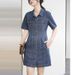 French Polo Dress For Women In The Summer Of 2025, With High-End Cool Style, Featuring A Cinched Waist And Slimming_mkmklike.com