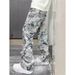 Men's Clothing Porcelain Jacquard Full Print Jeans Light Luxury Niche Design Hiphop Straight Pants_mkmklike.com