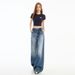 American Retro Narrow Straight-leg Jeans For Women, Spring 2025, Low-waisted, Loose, Versatile, Drapey, Floor-length_mkmklike.com