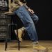Large Size Men's Clothing Autumn And Winter New Retro Jeans Men's Fattened Plus Size Loose And Thick Elastic Denim Trousers Men_mkmklike.com