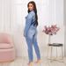 K Slim-fit Stretch Jean Overalls For Women_mkmklike.com
