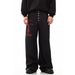 Men's Raw Denim Jeans – Embroidered Lettering & Button Fly – Relaxed Wide-Leg Straight Fit (S-3XL)_mkmklike.com