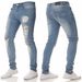 Fashionable Casual Men's Jeans With Personalized Holes, Slim Fit, Small Legs. Handsome And Versatile Pants_mkmklike.com
