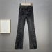 Women's Clothing Fashion Autumn Cotton Elastic High Waist Slim Fit Hot Diamond Split Flared Pants Trousers_mkmklike.com
