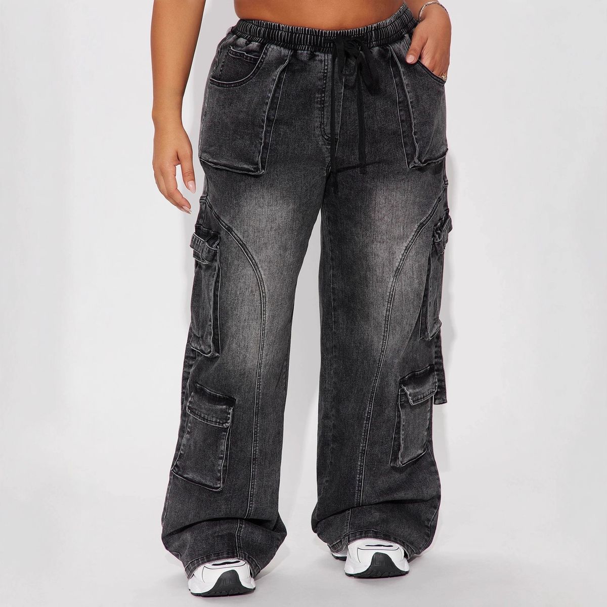 Men's Retro Streetwear Workwear Jeans - Hip Hop Baggy Denim Pants With Vintage Design_mkmklike.com