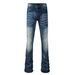 Men's Vintage Washed Straight-Leg Jeans – Classic Denim Pants For Teens & Young Adults (28-34 Waist) – Distressed & Faded Blue (Non-Stretch)_mkmklike.com