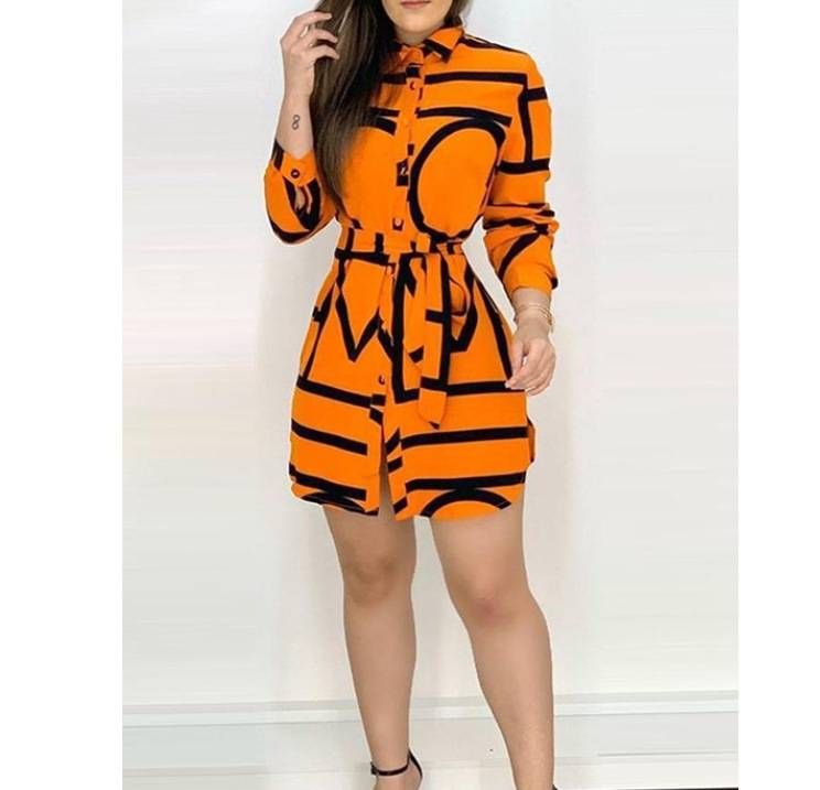 New style dress with long-sleeved casual shirt_mkmklike.com