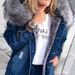 Plus Size Denim Jacket With Faux Fur Hood – Oversized Streetwear Coat For Women, S-5XL (Black/Grey/Blue/Light Blue)_mkmklike.com