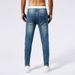Special Edition Fashionable Men's Jeans With Elastic Splicing, Cotton Stretch Embroidery, Punch Printing_mkmklike.com
