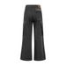 Large Pocket Cargo Flared Jeans Men's High Street Punk Washed Vintage Wrinkled Design Wide Leg Pants_mkmklike.com