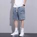 Men's Clothing Workwear Denim Shorts Men's Summer Thin Fashion Loose Retro High Street Five Point Pants_mkmklike.com