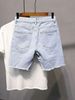 Men's Clothing Shorts Five Point Pants Versatile Popular Youth Jeans Light Blue_mkmklike.com