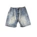 Summer Men's Clothing Ripped Denim Shorts Trendy Plus Size Elastic Waist Loose Fit Casual Five Point Pants_mkmklike.com