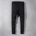 Men's Trendy Long Pants 2025 Spring/Summer Casual Simple Fashion mid Waist Zipper Black D2 Jeans Standard Thickness Slight Stretch_mkmklike.com