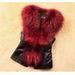 Women's Clothing Adult Vest Fox Fur Collar Pu Vest_mkmklike.com