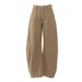 Orange Silk Women's Clothing#American-style Curved Cut Khaki Straight Wide-leg Jeans Women, New Casual Pants For_mkmklike.com