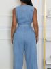 K Tight-waisted, Slim-fitting, Stretch Denim Overalls; Straight, Loose Overalls;_mkmklike.com