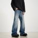 Men's Clothing Men's American Streetwear Jeans - Lightning Wash Straight Leg Bootcut Denim Pants (S-3XL)_mkmklike.com