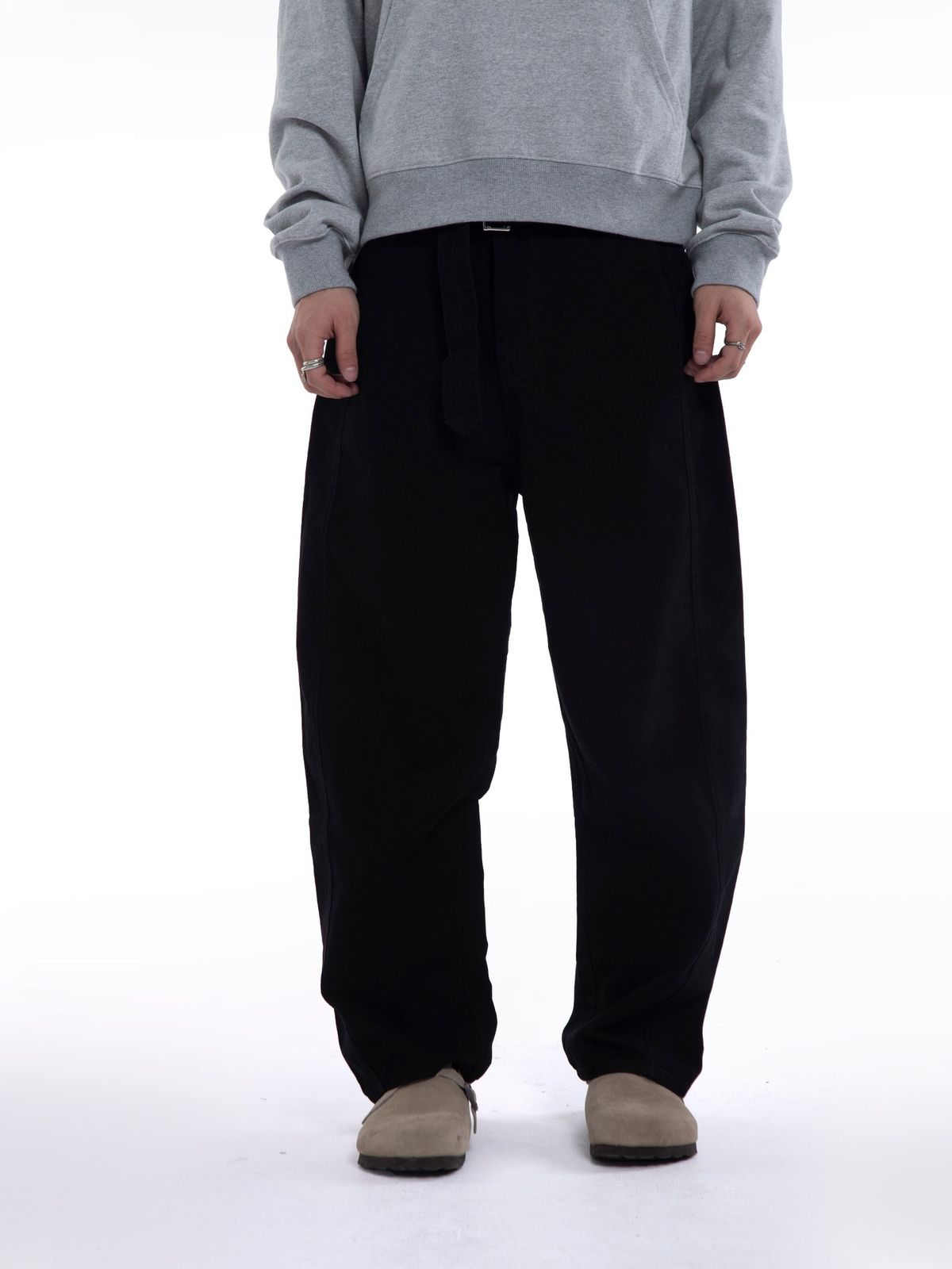 New American Retro 3D Silhouette Curved Knife Jeans Stonewashed mid Waist Loose Casual Pants Straight Leg Blue_mkmklike.com